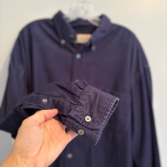 Vintage St. John's Bay Men's XL Cotton Corduroy Long Sleeve Button Down Shirt - Picture 7 of 13